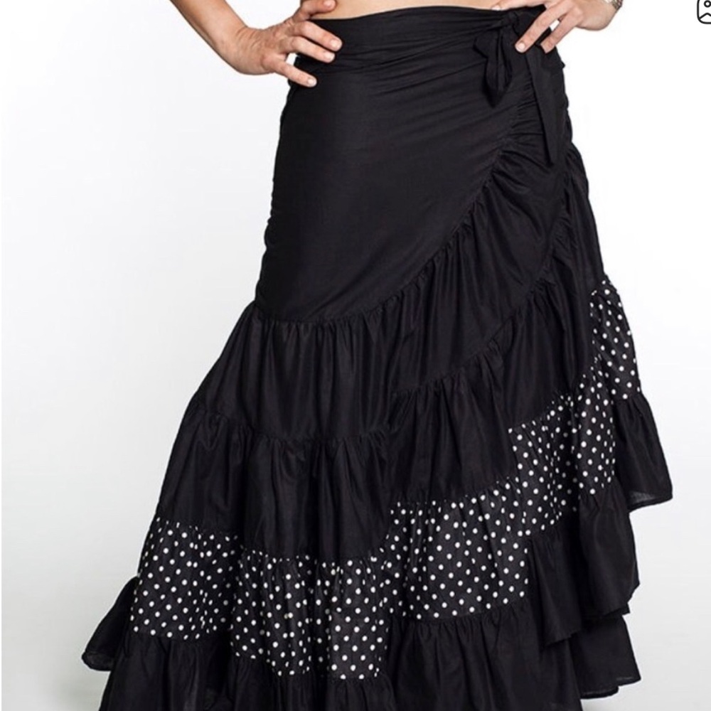 Black Polka Dot Flamenco skirt